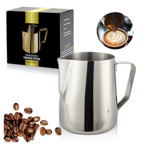 Custom stainless steel mini stainless steel latte espresso frothing milk jug pitcher