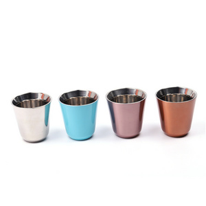 Stainless steel espresso cup double insulated cup coffee cup for drinking coffee and beverage