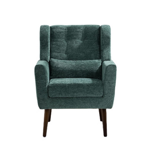 Modern Comfy Single Sofa Accent Chair with Wood Frame Chenille Fabric Upholstered Lounge Armchair