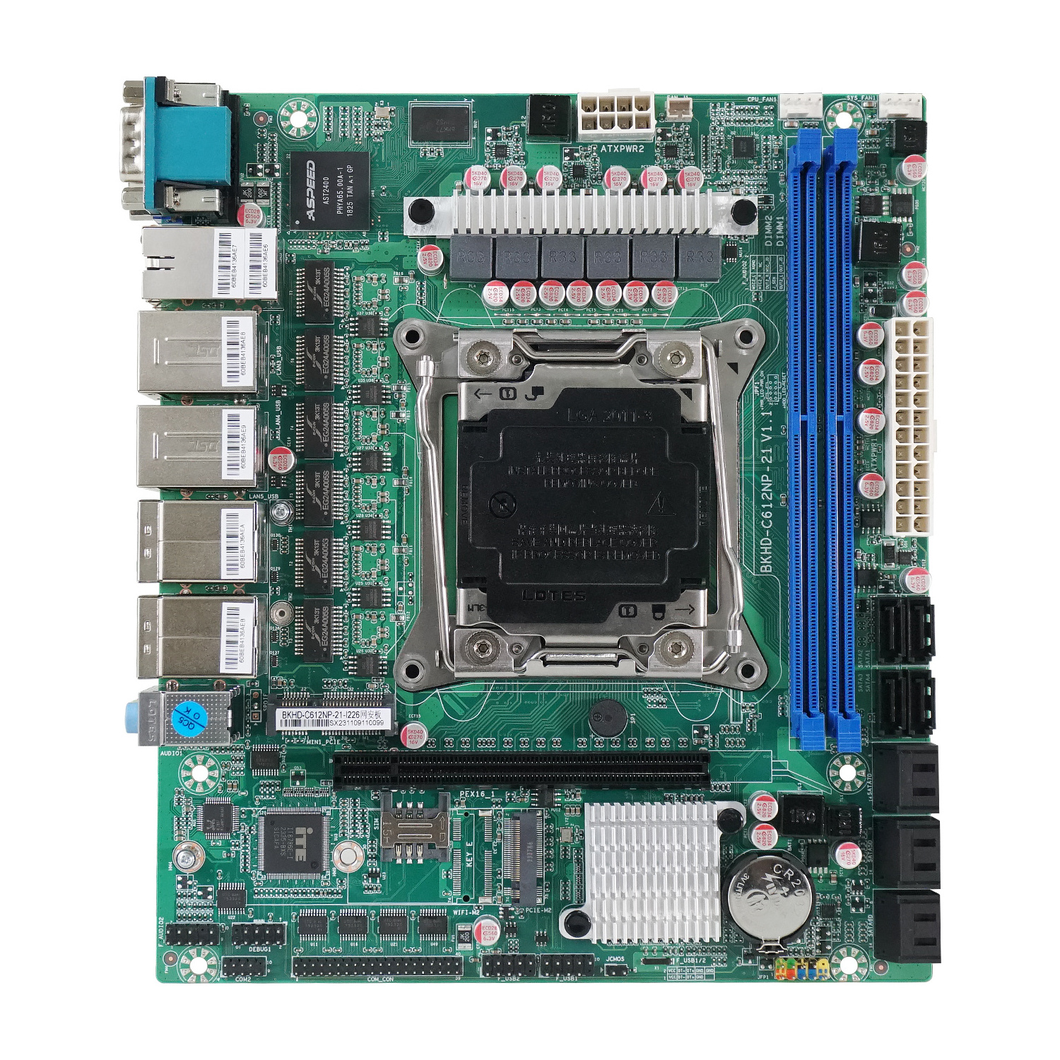 BKHD C612NP industrial motherboard 6x2.5GbE i226 10xSATA supports Raid Intel Xeon E5-V3 V4 processor LGA2011-3 Proxmox ESXi