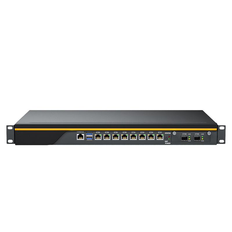 BKHD 1U Rack Mounted Router Firewall Core i7-9700 Processor 8LAN 1GbE Commercial Network Management Pfsense SD-WAN VLAN C236