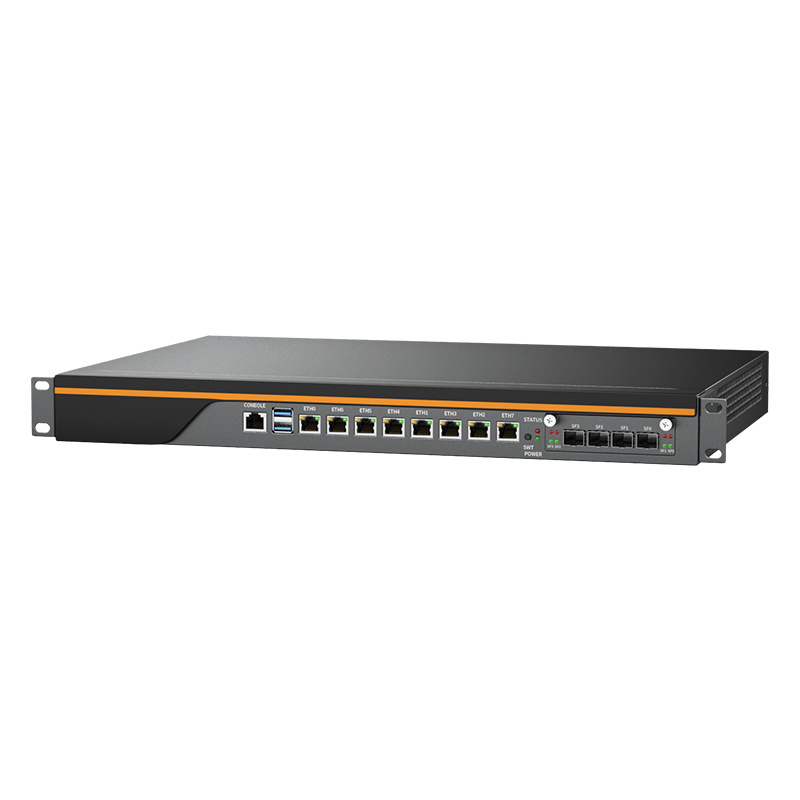 BKHD 2port 4port 10G SFP 8LAN 1U Rackmount Firewall i5-9400 Desktop CPU Business Use Network Management Router C236