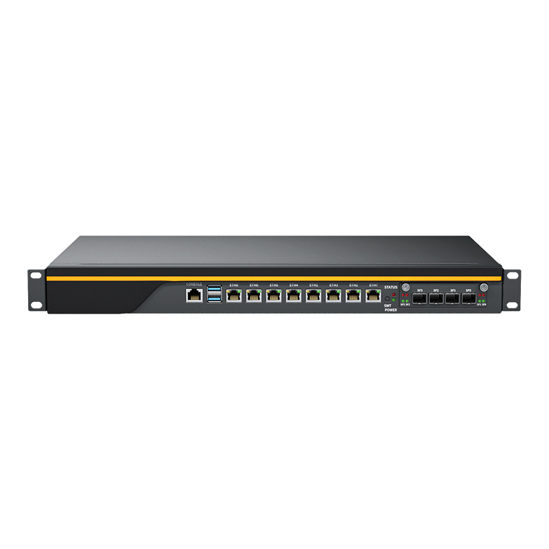 BKHD 1U Rack Mounted Router Firewall Core i7-9700 Processor 8LAN 1GbE Commercial Network Management Pfsense SD-WAN VLAN C236