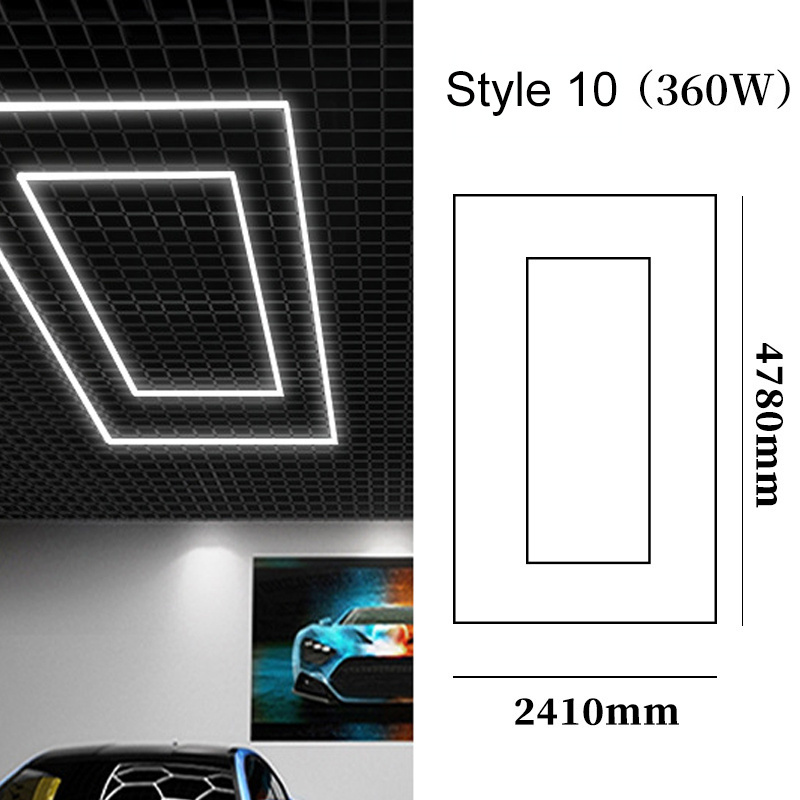 Hot sale Honeycomb Work Light Bar Car Wash Station 110V 220V Garage Ceiling Hexagonal honeycomb led light