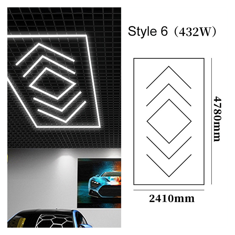 Cheap price Professional Factory Customized Hexagon Led Light Car Detailing Lights Workshop Honeycomb Light