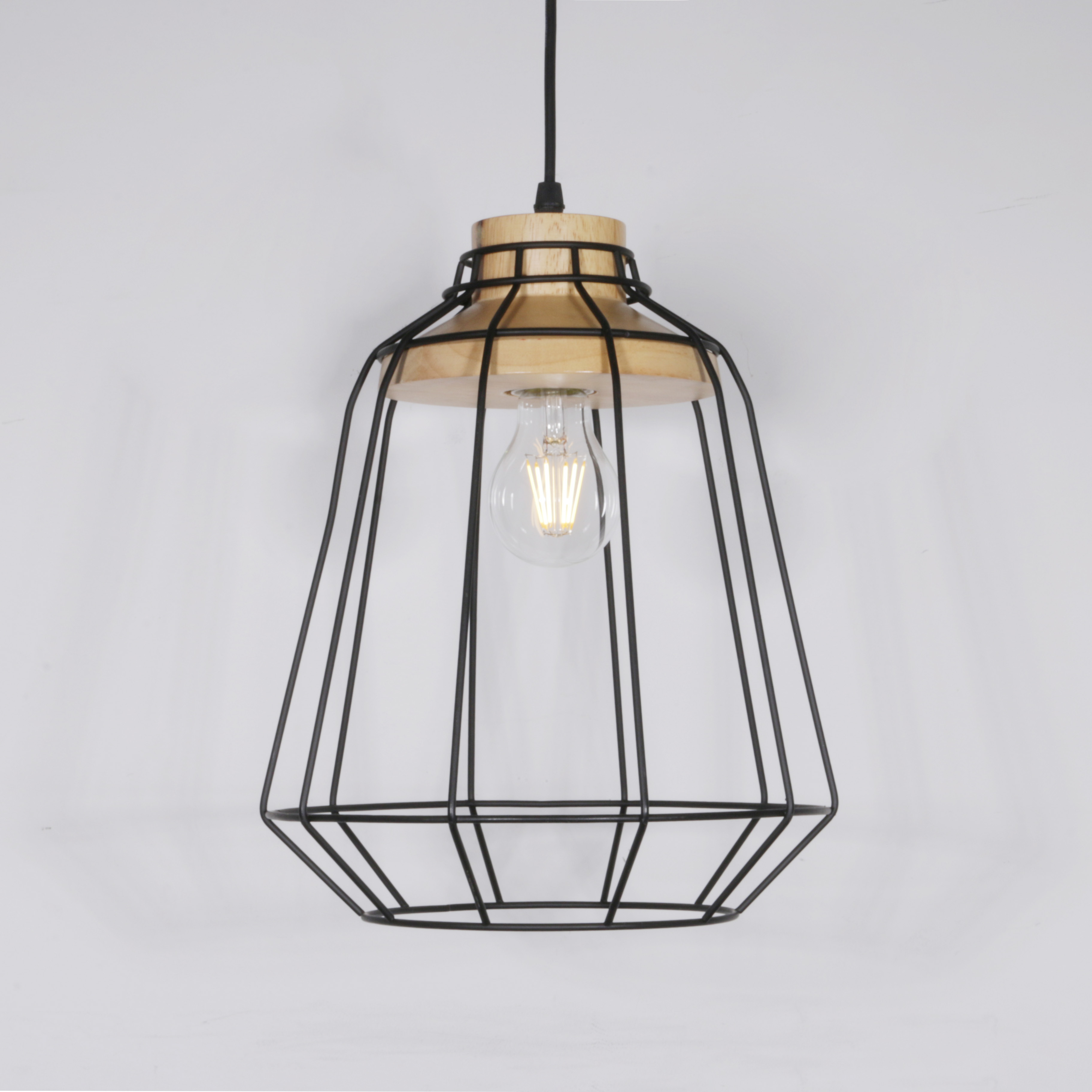 Custom Pendant Lamp Long Island Kitchen Metal Rustic Iron Cage Pendant Light