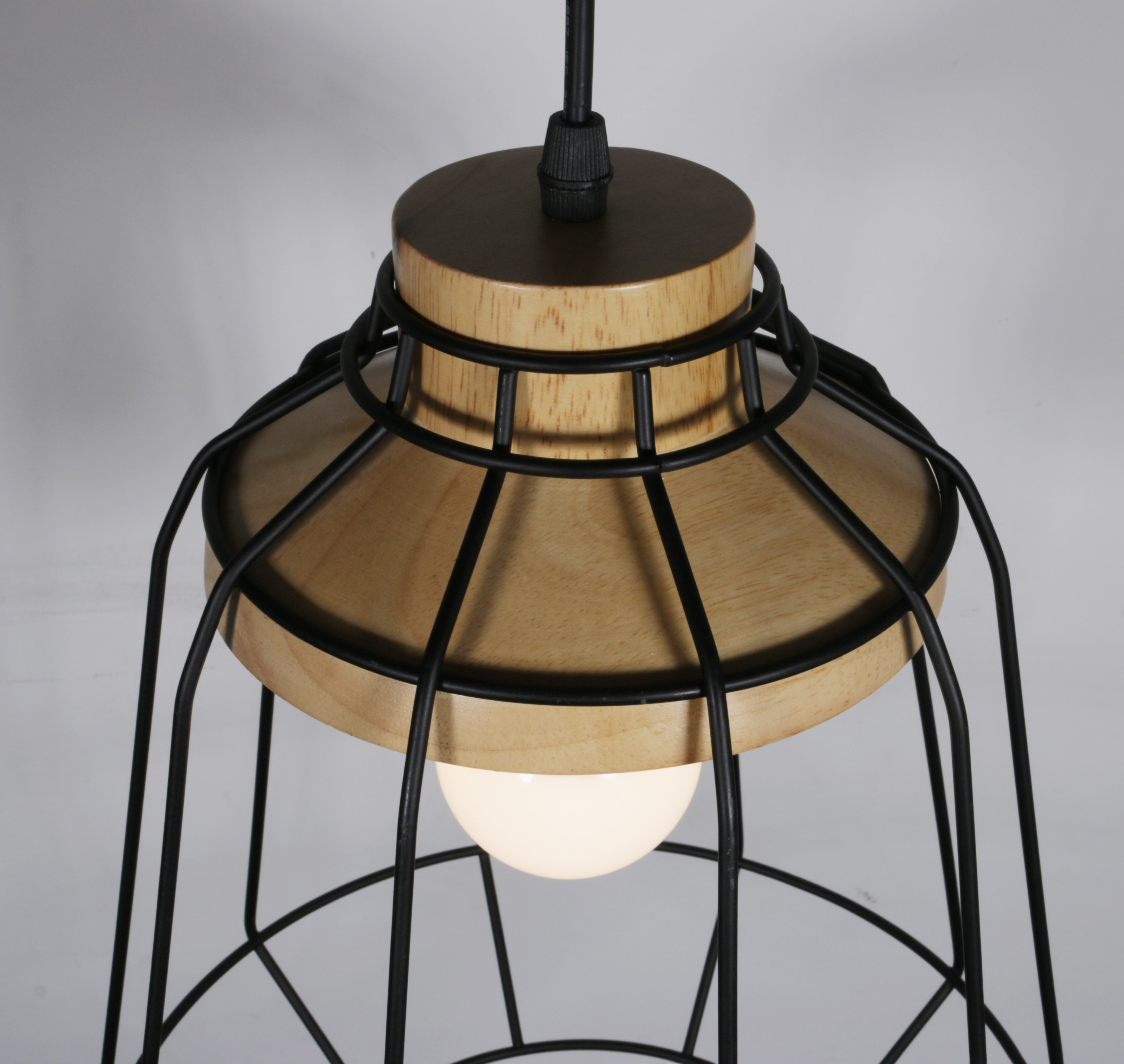 Custom Pendant Lamp Long Island Kitchen Metal Rustic Iron Cage Pendant Light