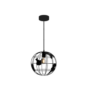 Globe Lampshades for Ceiling Lights World Map Lamp pendant light modern Loft Ceiling Light Cage Shade