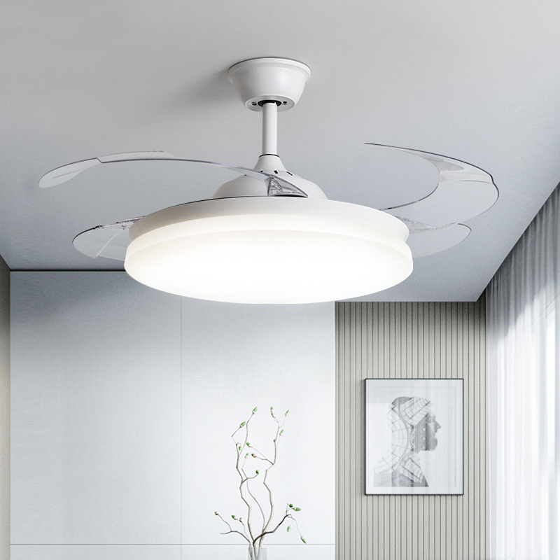 Wholesale flush mount led light Retractable led lamp Ceiling Fan with Lights No Noise led lamp fan