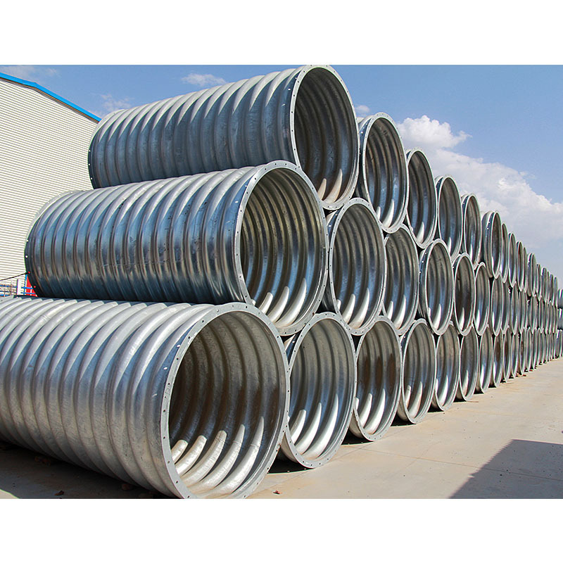 High quality hot dip large diameter black metal galvanized corrugated steel aluminum square pipe culvert pipe for drainage