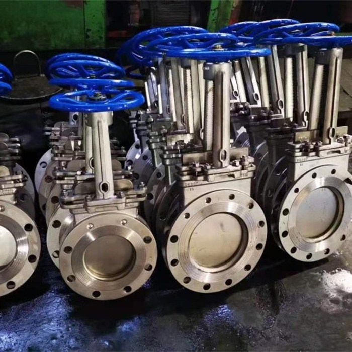 304 flanged stainless steel knife gate valve 3