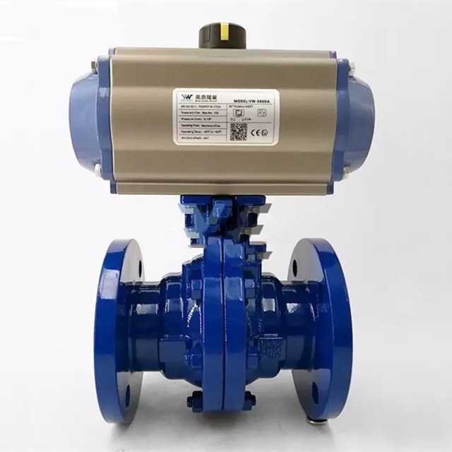 pneumatic actuated stainless steel flange ball valve with best price