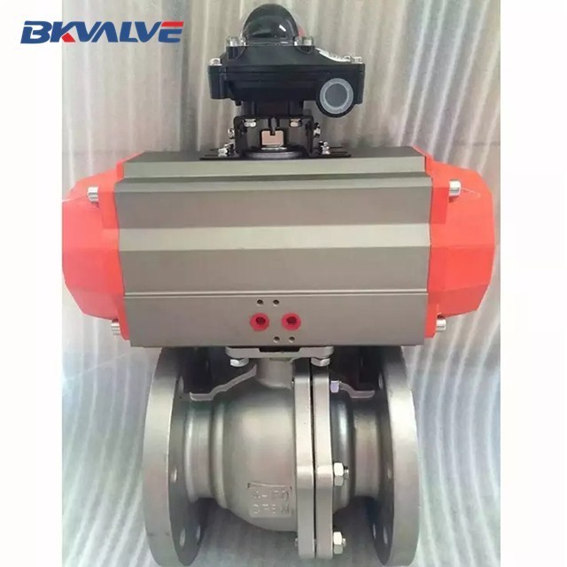 pneumatic actuated stainless steel flange ball valve with best price