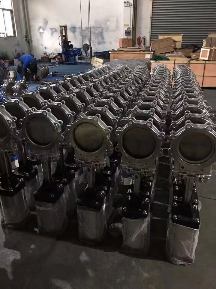 DN150 6INCH pneumatic Stainless steel 304 Knife Gate Valve