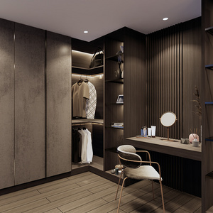 BK CIANDRE  minimalist design Walk In Closet Modular wood open closet / Wardrobe System Bedroom