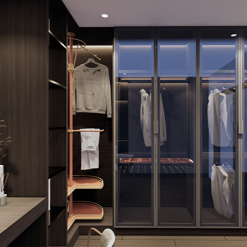 BK CIANDRE  minimalist design Walk In Closet Modular wood open closet / Wardrobe System Bedroom