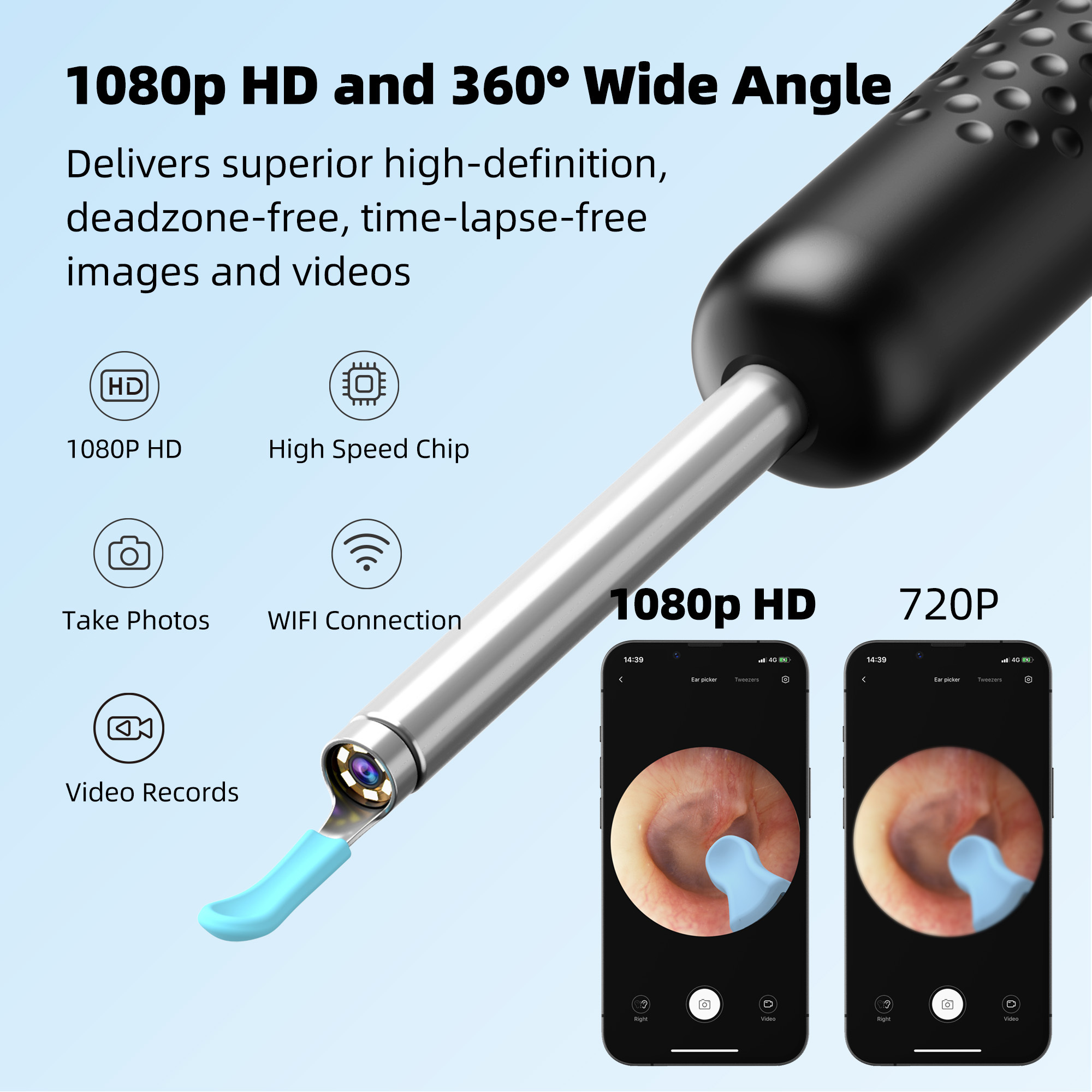 Bebird OEM ODM smart visual earwax removal wifi visible otoscope ear cleaner cleaning rod  kit for adults kids & pets