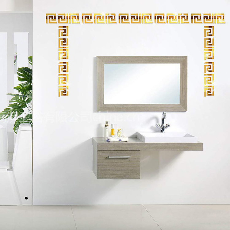 10*10cm DIY Acrylic Wall Sticker Home Room Bedroom Decoration Modern Maze Mirror Wall Sticker