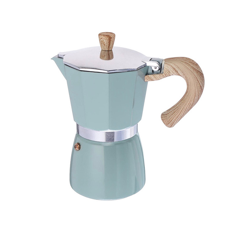 300ml 6cups Mocha Latte Coffee Maker Italian Moka Espresso Percolator Pot Stovetop Coffee Maker Aluminum Moka Caffettera