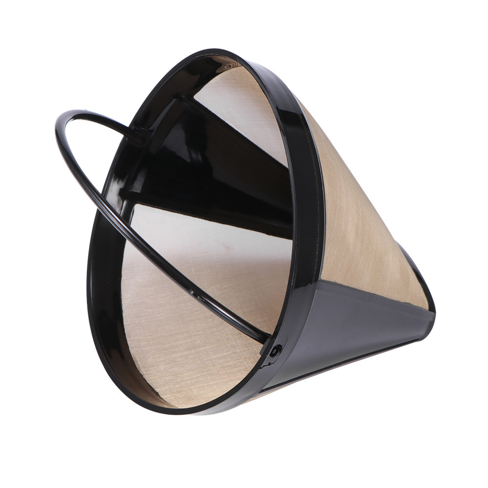 Coffee Maker Accessories Stainless Steel Reusable Cone-Style Kitchen Gadgets Coffee Filter Handmade Kitchenware