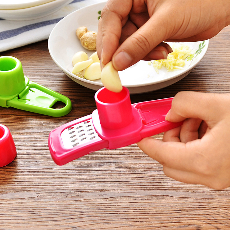 Garlic Crusher Press Multi Functional Manual Ginger Garlic Grinding Grater Cutter Garlic Peeler Kitchen Accessories Tools