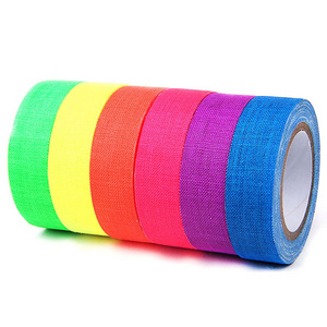 6Rolls/Set Fluorescent Tape UV Blacklight Reactive Glow In The Dark Tape Neon Gaffer Tape Safety Warning for Home Decor