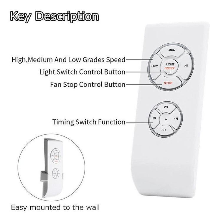 110-220V Timing Wireless Control Switch Adjusted Wind Speed Transmitter Receiver Universal Ceiling Fan Lamp Remote Control Kit