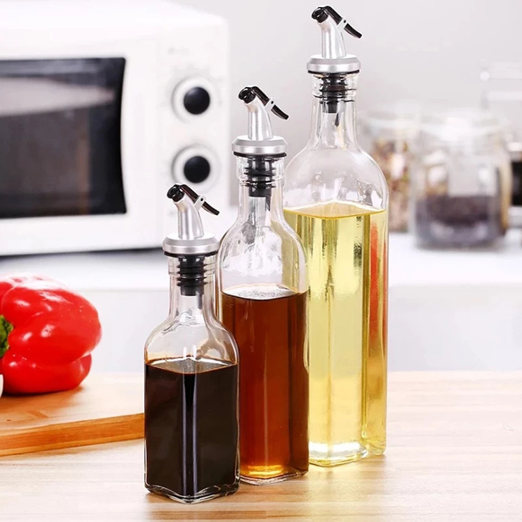 Olive Oil Sprayer Drip Wine Pourers Liquor Dispenser Leak-proof Nozzle ABS Lock Sauce Oil Bottle Stopper Kitchen Bar Tool