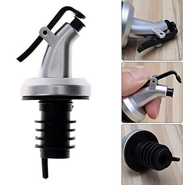 Olive Oil Sprayer Drip Wine Pourers Liquor Dispenser Leak-proof Nozzle ABS Lock Sauce Oil Bottle Stopper Kitchen Bar Tool