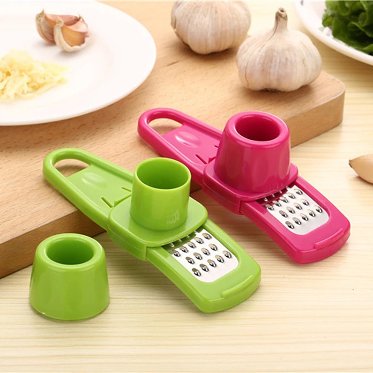 Garlic Crusher Press Multi Functional Manual Ginger Garlic Grinding Grater Cutter Garlic Peeler Kitchen Accessories Tools