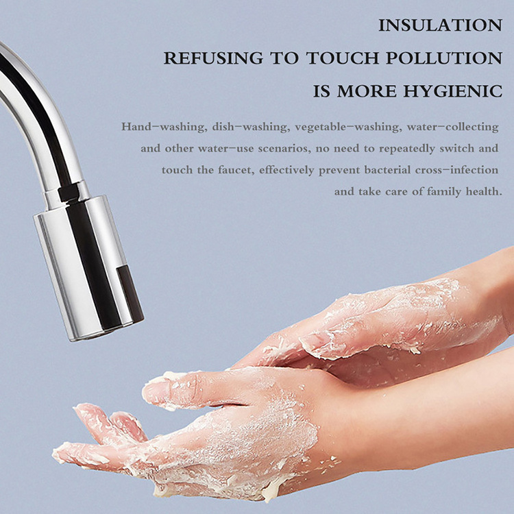 Sensor faucet water saving device bathroom non-contact faucet kitchen bathroom automatic inflatable sensor faucet