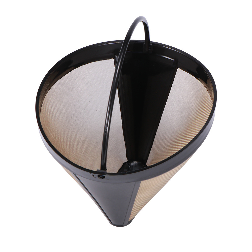 Coffee Maker Accessories Stainless Steel Reusable Cone-Style Kitchen Gadgets Coffee Filter Handmade Kitchenware