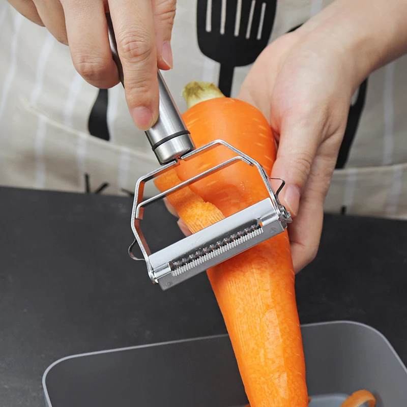 Stainless Steel Peeler Vegetable Melon Fruit Potato Carrot Cucumber Multifunction Grater Peeler Slicer