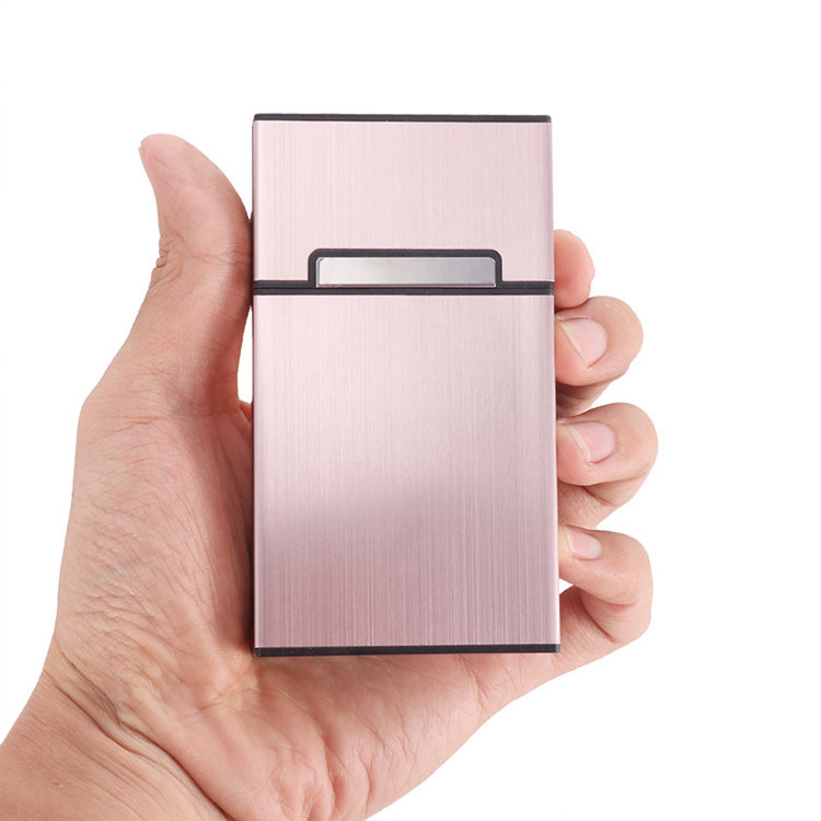 Fashion Lady Aluminum Cigar Cigarette Case Tobacco Pocket Cigarette Box Storage Accessories Smoking Case