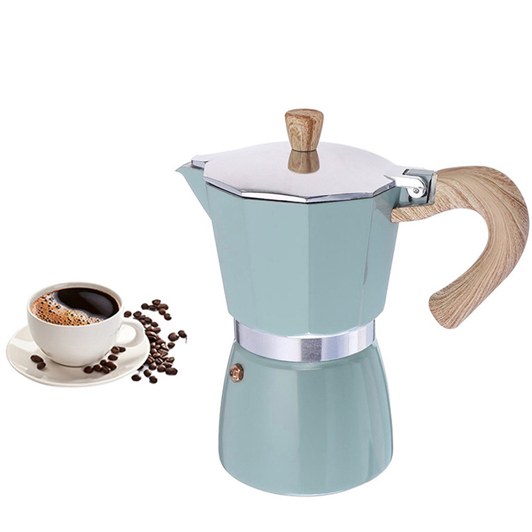 150ml Household Aluminum Mocha Latte Coffee Pot Italian Moka Espresso Percolator Pot Moka Pot 3cup Stovetop Coffee Maker