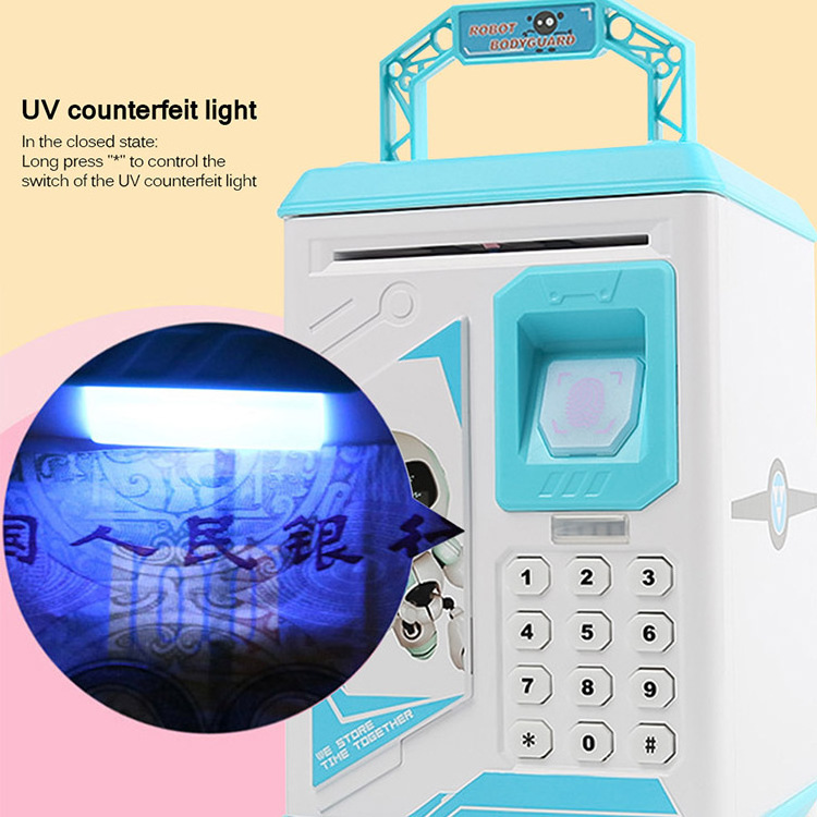 Creative Fingerprint Electronic Piggy Bank ATM Password Money Box for Kids Birthday Gift Cash Coin Saving Box