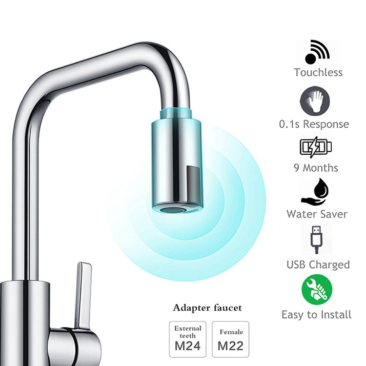 Sensor faucet water saving device bathroom non-contact faucet kitchen bathroom automatic inflatable sensor faucet