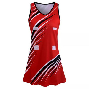 Top Quality whole sale Custom made full sublimation jersey netball dress netball uniform