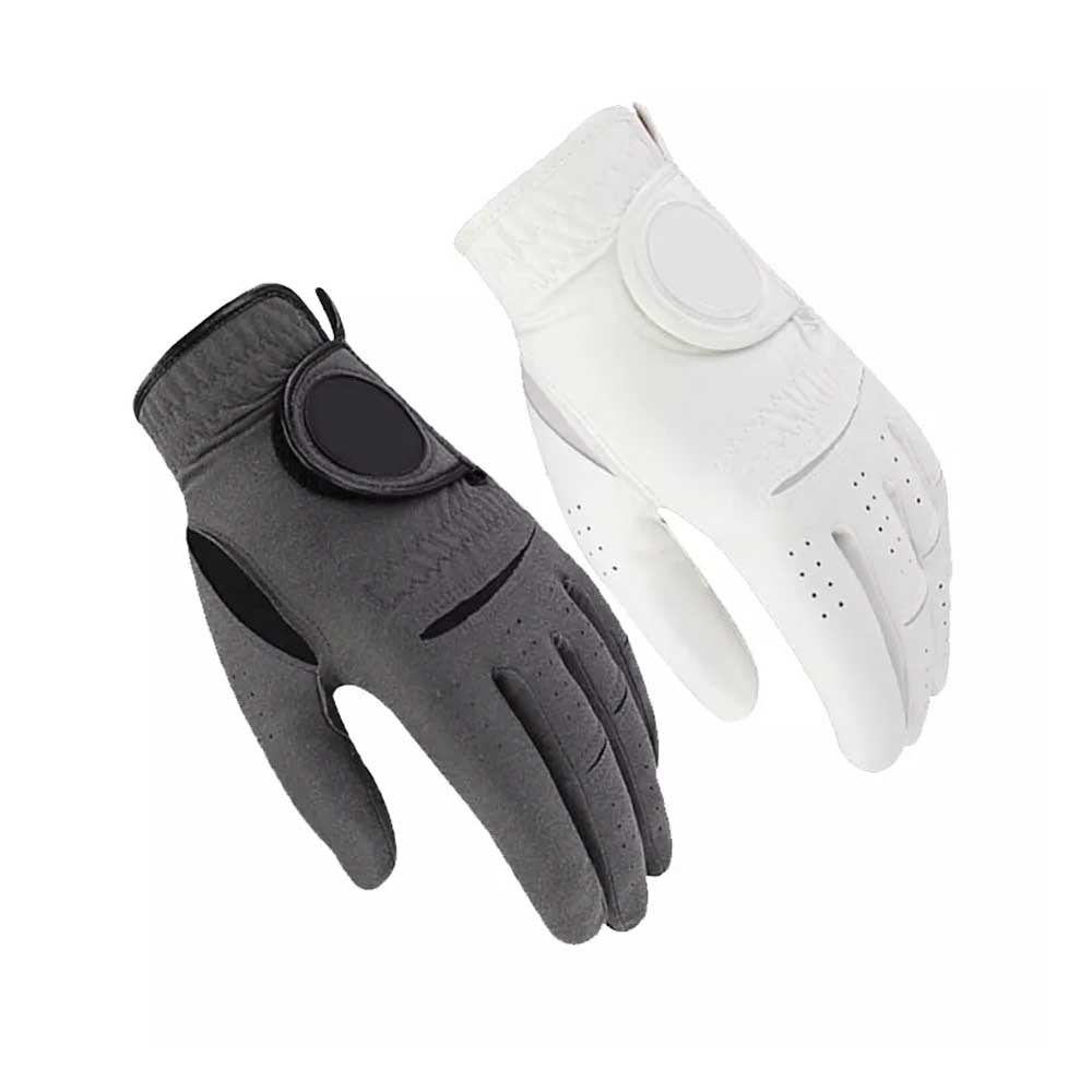 2024 Custom Made Leather Golf Gloves Quick Dry Breathable Sheepskin Cabretta Leather Sports Wear Plus Sized Golf Gloves