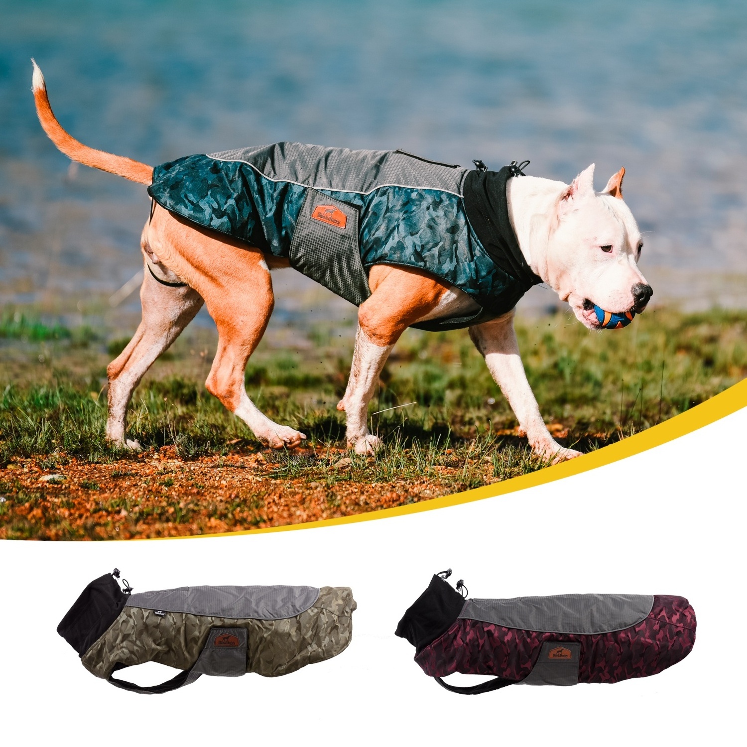 BlackDoggy CB Pet Apparel Winter Clothing Dog Coat Fleece Jacket for Large Dogs Hiking