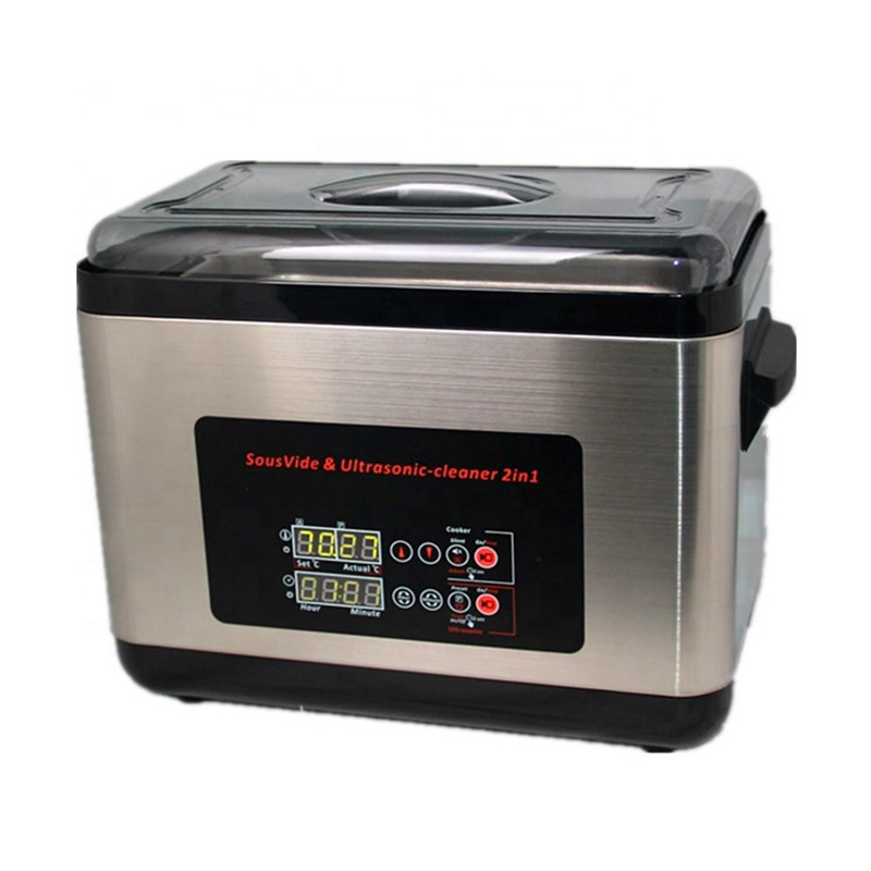 2 In 1 Stainless Steel Electric Sous Vide Cooking Ultrasonic Cleaner 6L Slow Cooker With Timer And Temperature Control