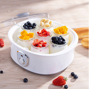 7 Glass Jars Home DIY Yogurt Container 20w Automatic Yogurt Maker Machine With Stainless Steel Inner Pot