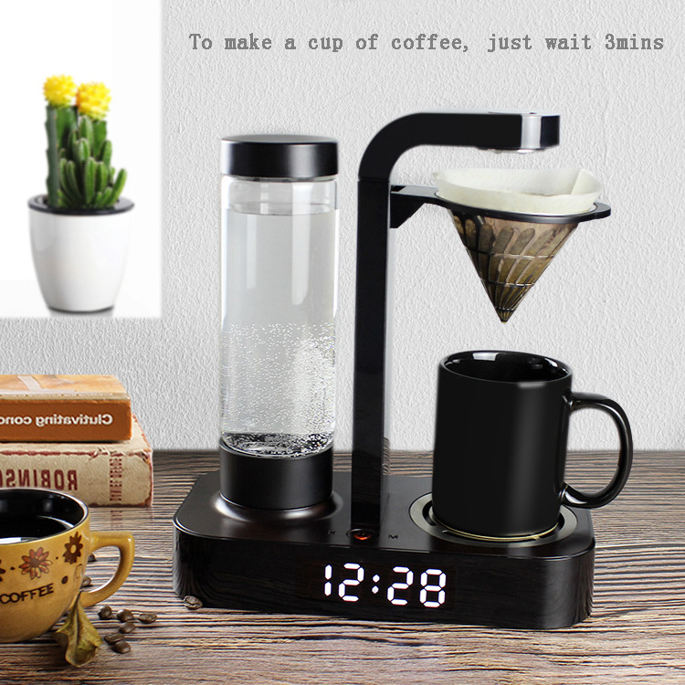 Portable Espresso Machine 500ml Independent Water Tank Tea Machine Small Filter Drip Coffee Maker With Clock Function