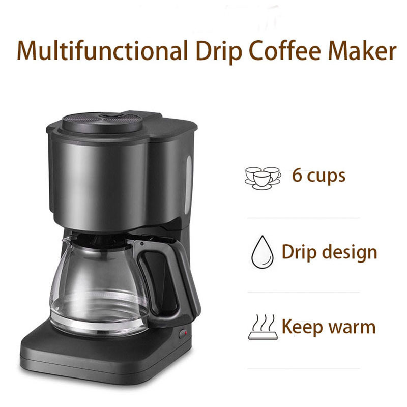 6-Cup Automatic American Drip Coffee Maker Compact Coffee Pot Brewer With Keep Warm And Auto-Shut Off Function