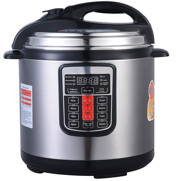 10 In 1 Kitchen Multi-functional Rice Cookers 6L 1000W Electric Pressure Cooker With Non-stick Coating Inner Pot