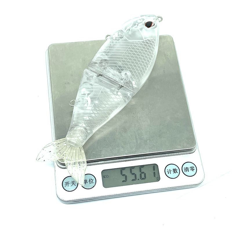 140mm/55g 3D Printing Hard Rattled Glide Floating Swimbait Slow Sinking Fishing Swim Bait Lure Blanks Unpainted Hard Plastic