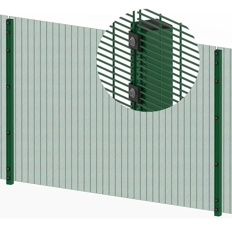 Powder Coated High Security Anti Climb Mesh 358 High Security Clearview Fence See Through Fencing