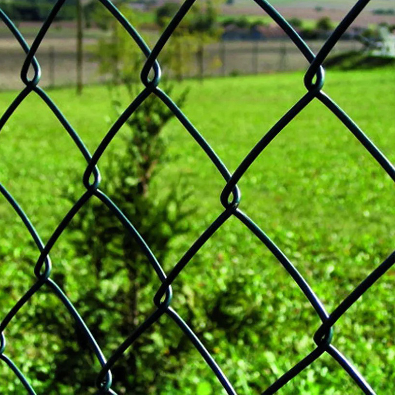 PVC Coated 100ft 8ft 8 Foot Galvanized Diamond Fence Cyclone Wire Mesh Pvc Black Vinyl Coated Chain Link Fenc