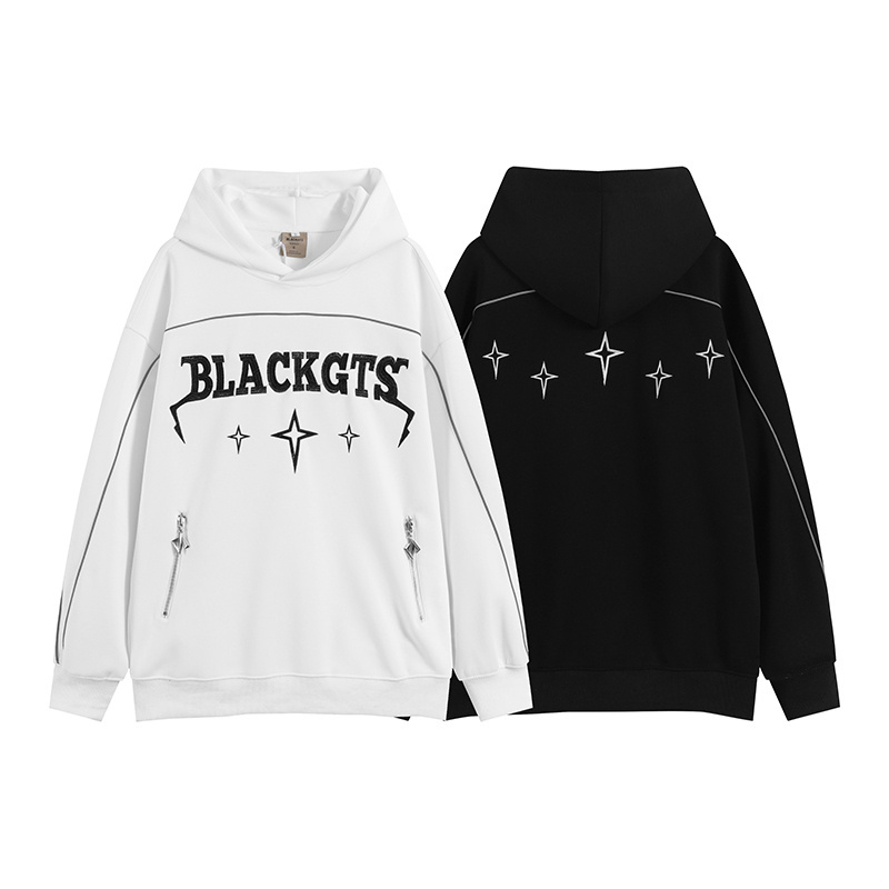 OEM 100% Cotton Heavyweight Puff Printing Oversized Hoodies Manufacturers Unisex Streetwear Graphic Pullover Custom Men Hoodies