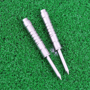 Wholesale Bulk One Prong Pitch Fork Blank Green Pitchfork Accessories Metal Golf Divot Repair Tool